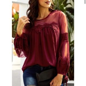 Brand new never worn maroon blouse!
